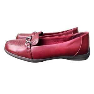 Kim Rogers Blayne Flats Slip On Round Toe Comfortable Lightweight Red